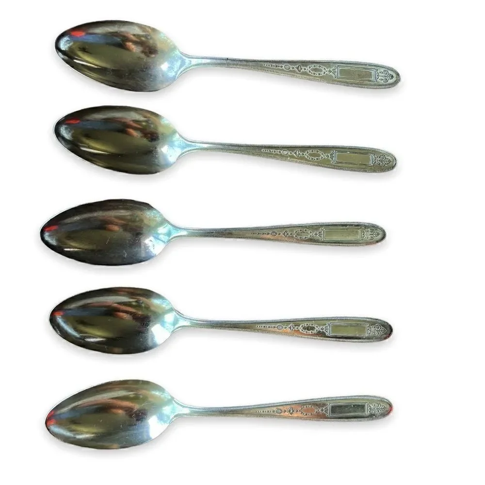 Antique 1921 Oneida Community Plate Grosvenor Teaspoons Set of 5 No Monogram
